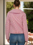 'Elysia' Striped Quilted Jacket - Celes Fashion